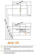 Фото товара Комплект мебели для ванной Акватон Диор 120 белый