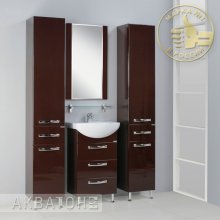 Фото товара Комплект мебели для ванной Акватон Ария Н 65 темно-коричневая
