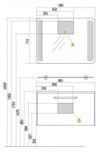 Фото товара Тумба для комплекта Акватон Валенсия 90 1A123501VA340 гранат