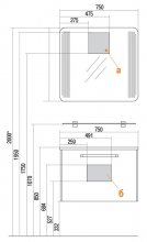 Фото товара Тумба для комплекта Акватон Валенсия 75 1A123601VAG30 белый жемчуг