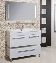Фото товара Комплект мебели для ванной Акватон Мадрид 100 М белый с 2 ящиками