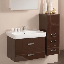 Фото товара Комплект мебели для ванной Акватон Америна 80 темно-коричневая