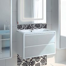 Фото товара Комплект мебели для ванной Акватон Римини 80 белая