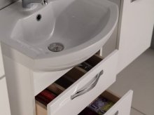 Фото товара Комплект мебели для ванной Акватон Ария М 50 черный глянец