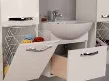 Фото товара Комплект мебели для ванной Акватон Ария 50 белая
