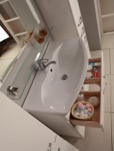 Фото товара Комплект мебели для ванной Акватон Ария 80 белая