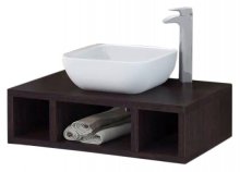 Фото товара Комплект мебели для ванной Акватон Интегро 80 венге