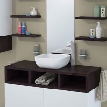 Фото товара Комплект мебели для ванной Акватон Интегро 120 венге
