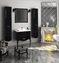Фото товара Комплект мебели для ванной Акватон Венеция 75 черная