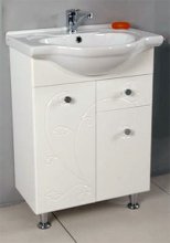 Фото товара Комплект мебели для ванной Акватон Лиана 60 М с б/к белая