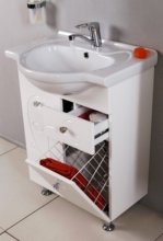 Фото товара Комплект мебели для ванной Акватон Лиана 60 М с б/к белая
