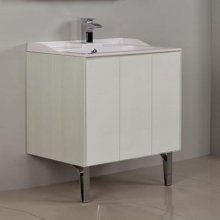 Фото товара Комплект мебели для ванной Акватон Фабиа 80 белый/выбеленное дерево