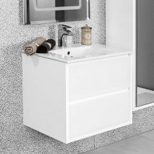 Фото товара Комплект мебели для ванной Акватон Римини 60  белая