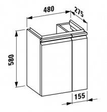 Фото товара Тумба для комплекта Laufen Pro S 8300.1.095.463.1 L