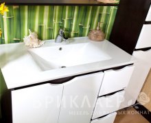 Фото товара Тумба для комплекта Бриклаер Токио 90 венге/белый глянец
