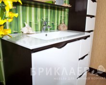Фото товара Тумба для комплекта Бриклаер Токио 90 венге/белый глянец