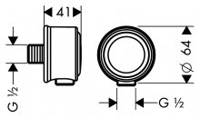 Фото товара Шланговое подключение Axor Montreux Fixfit 16884000