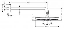 Фото товара Верхний душ Hansgrohe Raindance Select S 240 2jet 26466000