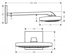 Фото товара Верхний душ Hansgrohe Raindance Select E 300 3jet 26468000