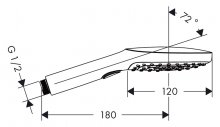 Фото товара Душевая лейка Hansgrohe Raindance Select 120 Air 3jet 26520000