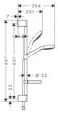 Фото товара Душевой гарнитур Hansgrohe Croma Select S 26566400