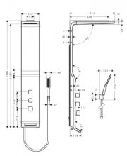 Фото товара Душевая панель Hansgrohe Raindance Lift 27008400