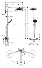 Фото товара Душевая стойка Hansgrohe Raindance Select S 240 2jet 27129400 Showerpipe