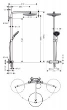 Фото товара Душевая стойка Hansgrohe Raindance Select S S300 2jet 27133400 Showerpipe