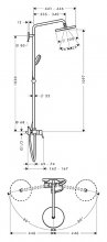 Фото товара Душевая стойка Hansgrohe Croma 27222000