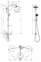 Фото товара Душевая стойка Hansgrohe Croma 220 Showerpipe Reno 27224000