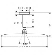 Фото товара Верхний душ Hansgrohe Raindance E Air 27381000