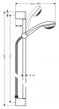 Фото товара Душевой гарнитур Hansgrohe Crometta 85 27729000 Unica Crometta