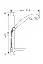 Фото товара Душевой гарнитур Hansgrohe Croma 3jet 27751000 Unica'S