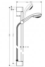 Фото товара Душевой гарнитур Hansgrohe Crometta 85 Vario 27762000 Unica Crometta