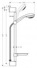 Фото товара Душевой гарнитур Hansgrohe Crometta 85 Vario 27764000 Unica Crometta