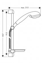 Фото товара Душевой гарнитур Hansgrohe Croma 3jet 27773000 Unica'S