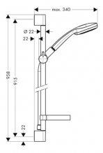 Фото товара Душевой гарнитур Hansgrohe Croma 100 Multi 27774000 Unica'C