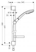 Фото товара Душевой гарнитур Hansgrohe Croma 100 Multi 27775000 Unica C