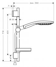 Фото товара Душевой гарнитур Hansgrohe Raindance Select S 150 3iet 27802400