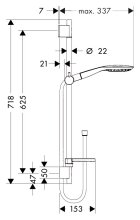 Фото товара Душевой гарнитур Hansgrohe Raindance Select E 150 27856000 Unica'S Puro