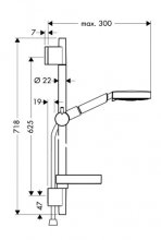 Фото товара Душевой гарнитур Hansgrohe Raindance S 120 Air 3jet 27886000 Unica'S