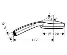 Фото товара Душевая лейка Hansgrohe Croma 100 Vario 28535000