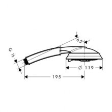 Фото товара Душевая лейка Hansgrohe Raindance Classic 100 Air 3jet 28548000