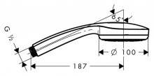 Фото товара Душевая лейка Hansgrohe Croma 100 1jet 28580000