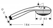 Фото товара Душевая лейка Hansgrohe Crometta 85 1jet 28585000