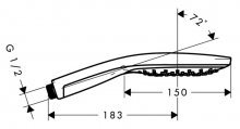 Фото товара Душевая лейка Hansgrohe Raindance Select S 150 Air 3jet 28587000