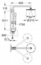 Фото товара Душевая стойка Grohe Rainshower 27058000