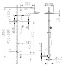 Фото товара Душевая стойка Bravat Fit D283CP-2-RUS