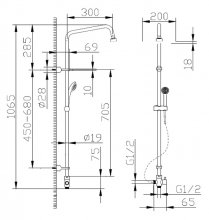 Фото товара Душевая стойка Bravat Fit D283CP-2A-RUS