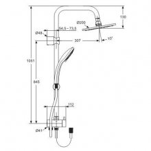 Фото товара Душевая стойка Ideal Standard Ideal Duo A5691AA